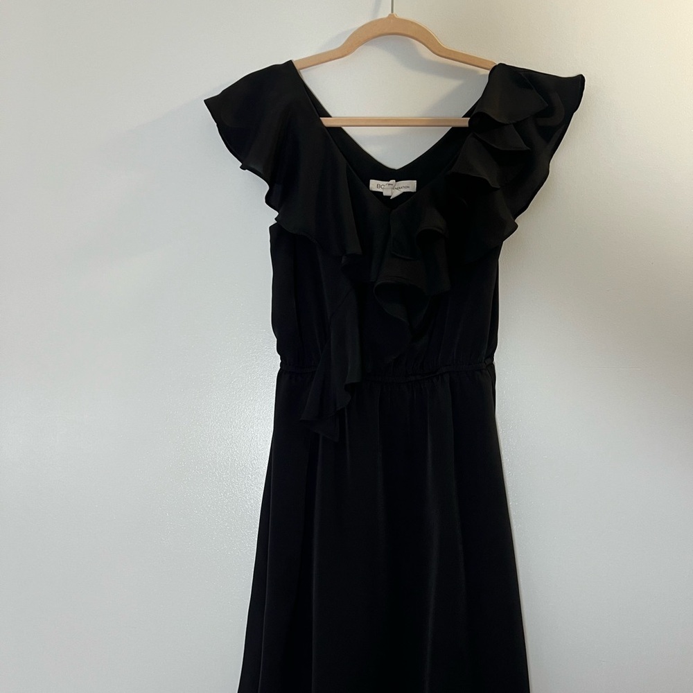 BCBG Black Ruffle Dress